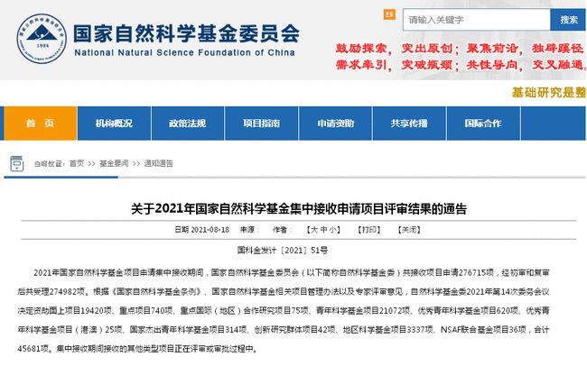 我院课题获国家自然科学基金青年科学基金项目立项